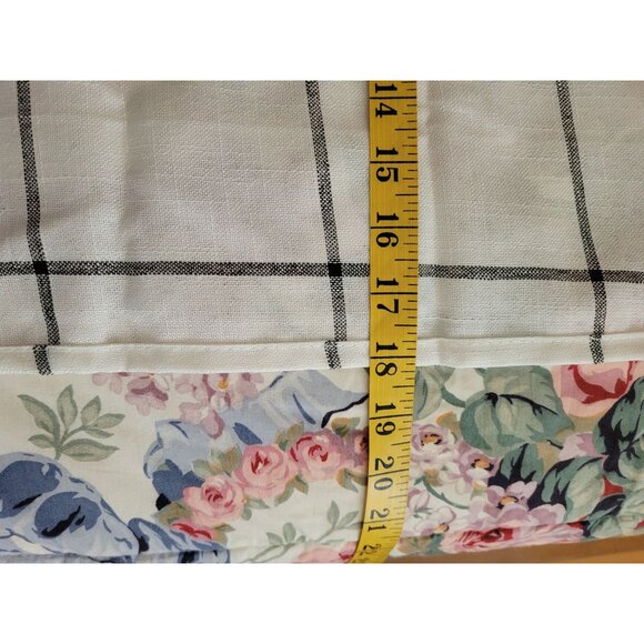 Laura Ashley 12-Piece Black White Check Plaid Poly Napkin Set NEW cottage core - Picture 5 of 7